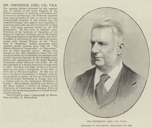 Sir Frederick Abel, CB, FRS, Presidente de la Asociación Británica para 1890 de English Photographer