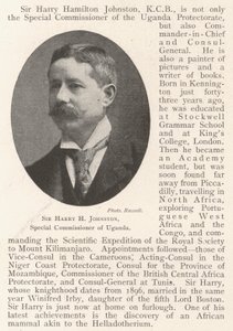Sir Harry H Johnston, comisionado especial de Uganda de English Photographer