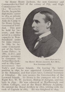 Sir Henry Moore Jackson, KCMG, nuevo gobernador de Fiji de English Photographer