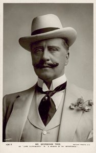 Sir Herbert Beerbohm Tree, actor inglés (foto b/n) de English Photographer