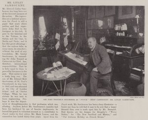 El sucesor de Sir John Tenniel como caricaturista jefe de Punch, Sr. Linley Sambourne de English Photographer