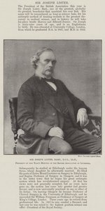 Sir Joseph Lister, baronet, DCL, LLD, presidente de la reunión de este año de la Asociación Británica en Liverpool de English Photographer