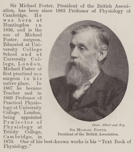 Sir Michael Foster, presidente de la Asociación Británica
