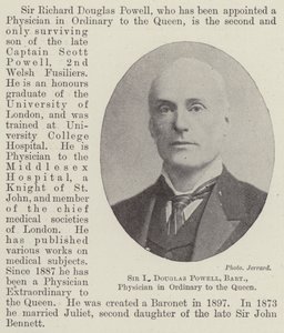 Sir R Douglas Powell, Baronet, médico ordinario de la Reina de English Photographer