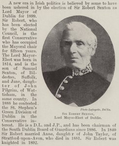 Sir Robert Sexton, Alcalde Electo de Dublín de English Photographer