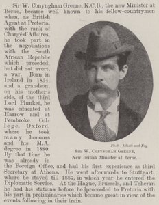 Sir W Conyngham Greene, nuevo ministro británico en Berna de English Photographer
