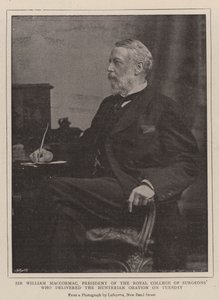 Sir William MacCormac, Presidente del Real Colegio de Cirujanos que pronunció la Oración Hunteriana el martes de English Photographer