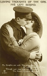 Soldado besando a una chica de English Photographer