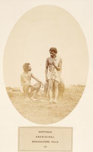 Sonthals, Aborígenes, Colinas Bhaugulpore, de The People of India, por J. Forbes Watson, publicado en 1868 de English Photographer