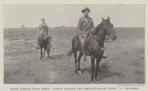 Caballería Ligera Sudafricana, Capitán Balfour y Sargento Mayor Lilley, Escuadrón A de English Photographer