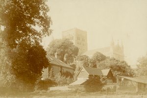 Abadía de St Albans (foto en blanco y negro)