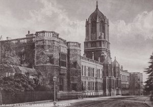 Frente de St Aldates, Iglesia de Cristo, Oxford de English Photographer