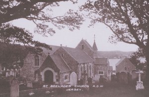 Iglesia de San Brelades AD 1111, Jersey (foto en b/n) de English Photographer