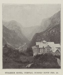 Hotel Stalheim, Noruega, quemado el 20 de febrero de English Photographer