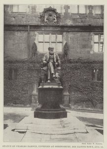 Estatua de Charles Darwin, develada en Shrewsbury, su Ciudad Natal, el 10 de Agosto de English Photographer
