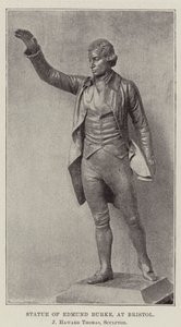 Estatua de Edmund Burke, en Bristol, J. Haward Thomas, escultor de English Photographer
