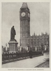 Estatua de Lord Beaconsfield, en Parliament Square, Westminster de English Photographer