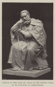 Estatua del difunto Dr. Dale, por el Sr. Onslow Ford, a ser develada en Birmingham de English Photographer