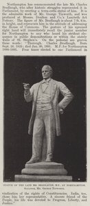 Estatua del difunto Sr. Bradlaugh, MP, en Northampton, Escultor, Sr. George Tinworth