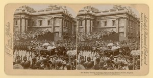 Impresión estereográfica del Jubileo de Diamante de la Reina Victoria de English Photographer