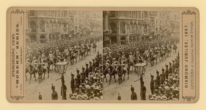 Impresión estereoscópica del Jubileo de Diamante de la Reina Victoria, 28 de junio de 1897 de English Photographer