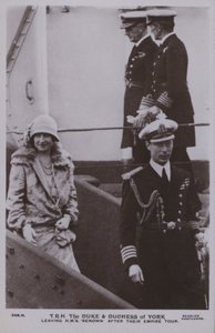 SAR el Duque y la Duquesa de York (foto en b/n)