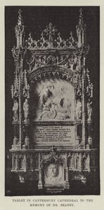 Placa en la Catedral de Canterbury en memoria del Dr Beaney