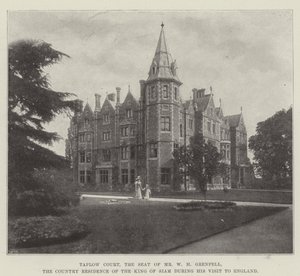 Taplow Court, la Residencia del Sr. W H Grenfell, la Residencia Campestre del Rey de Siam durante su Visita a Inglaterra