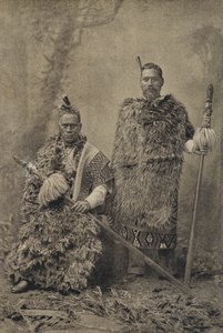 Tawhiao, el Rey Maori, y el Mayor Wiremu Te Wheoro de English Photographer