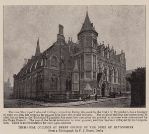 Colegio Técnico en Derby inaugurado por el Duque de Devonshire de English Photographer