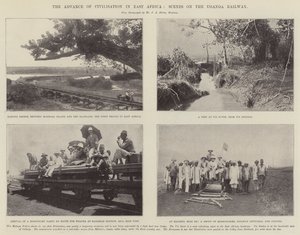 El avance de la civilización en África Oriental, escenas en el ferrocarril de Uganda de English Photographer
