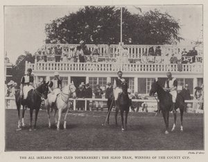 El torneo del All Ireland Polo Club, el equipo de Sligo, ganadores de la County Cup de English Photographer