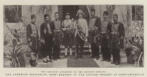 La Dificultad Armenia, algunos Miembros de la Embajada Británica en Constantinopla