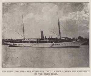 El desastre de Benín, el barco de vapor Ivy, que llevó la expedición por el río Benín de English Photographer
