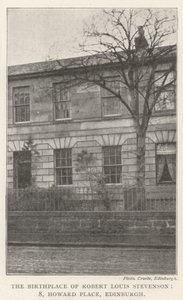 El lugar de nacimiento de Robert Louis Stevenson, 8, Howard Place, Edimburgo de English Photographer