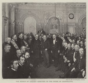 El Obispo de Lincoln admitido en la Orden de Oddfellows de English Photographer