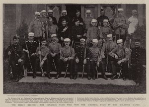 La reunión de Bisley, el equipo canadiense que ganó el Premio Colonial en el partido Kolapore de English Photographer