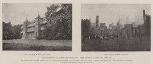 El Incendio del Queenwood College, cerca de Romsey, Hants, el 10 de junio de English Photographer
