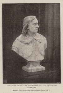 El busto de Oliver Cromwell en la Cámara de los Comunes de English Photographer