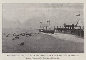 El Calais-Douvres, con Su Majestad a Bordo, saliendo de Folkestone de English Photographer