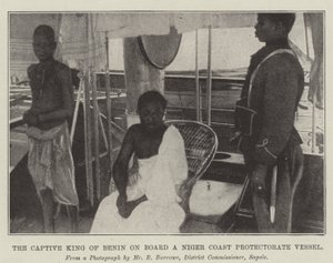 El Rey Cautivo de Benín a Bordo de un Buque del Protectorado de la Costa de Níger de English Photographer