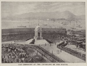 La ceremonia de inauguración de la estatua