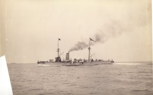 El "Chih Yuan" en el mar, c.1886