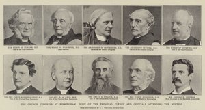 El Congreso de la Iglesia en Birmingham, algunos de los principales clérigos y funcionarios que asisten a la reunión