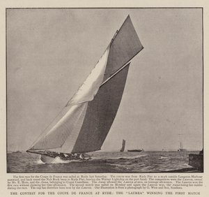 El concurso por la Coupe de France en Ryde, el Laurea ganando el primer partido de English Photographer