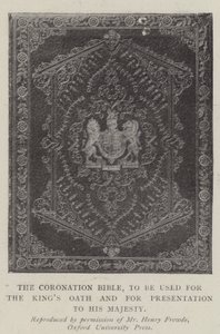 La Biblia de la Coronación, para ser usada para el Juramento del Rey y para la Presentación a Su Majestad de English Photographer