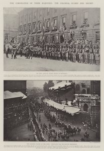 La coronación de sus majestades, la guardia colonial y escolta de English Photographer