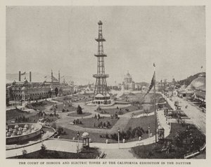 El patio de honor y la Torre Eléctrica en la Exposición de California durante el día de English Photographer