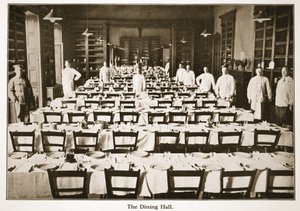 El Comedor, Donington Hall, ilustración de Prisioneros Alemanes en Gran Bretaña