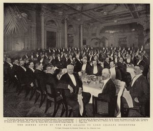 La cena ofrecida por la Liga Naval a Lord Charles Beresford de English Photographer